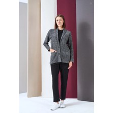Kadın T-Shirt Pantolon Buklet Ceket Üçlü Takım