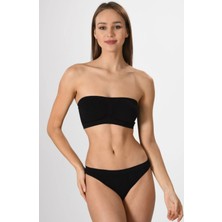Miss Fit Kadın Straplez Pedli Örme Seamless Dikişsiz Basic Kadın Büstiyer