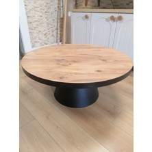 Desping Well Bohem Orta Sehpa 90X90 Tabla Atlantik Çam Modern Sehpa