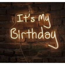 Onsan It's My Birthday Yazılı Neon LED Duvar Aydınlatması