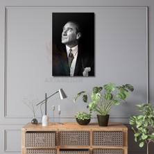 Artarilion Atatürk Siyah Beyaz Portre Kanvas Tablo Hd Baskı Dijital Tablo