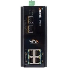 Wı-Tek 4port 120W Full Poe WI-SP3006F 4ge Gıgabıt 2x Sfp Yönetilemez Endüstriyel Switch