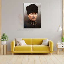 Artarilion Atatürk Portresi Kanvas Tablo Atatürk Temalı Duvar Dekoru Ev Ofis Dekoru Dijital Baskı