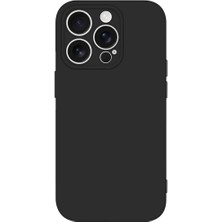 Mopal iPhone 15 Pro Uyumlu Kamera Lens Koruma Çıkıntılı İçi Kadife Mat Angle Silikon Telefon Kılıfı