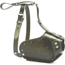 Doggie Uzun Burun Koruma Deri Köpek Ağızlığı Xlarge Siyah 2X60-65 cm