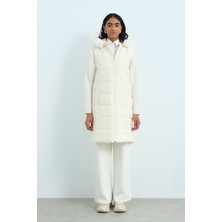 Nihan Kapitone Yelek  Ekru