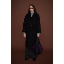 Nihan Oversize %100 Yün Kaban  Siyah