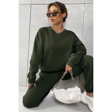 Kadın Basic Trend Model Bisiklet Yaka Eşofman Takımı