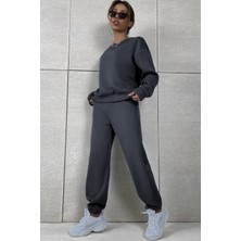 Kadın Basic Trend Model Bisiklet Yaka Eşofman Takımı