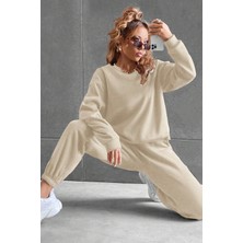 Kadın Basic Trend Model Bisiklet Yaka Eşofman Takımı