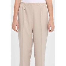 Nihan Beli Lastikli Havuç Pantolon  Bej