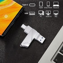 Ssk USB Typ-C 128 GB USB 3.2 Usb-A & Tip C Otg Metalsu Geçirmez  200 Mb/sy Ultra Hızlı Ios/android Uyumlu