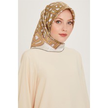 Armine Klasik Desenli Sura Saf İpek Eşarp 9213D 05