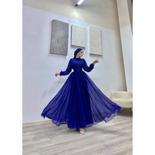 Plume Kruvaze Tül Şifon Abiye