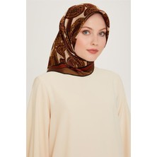 Armine Etnik Desenli Sura Saf İpek Eşarp 9208D 05