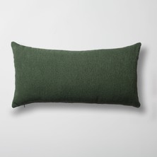 Fineroom Living Julia - Düz Bukle Dokuma Lumbar Kırlent 35  x  70 - Yeşil (Ic Yastık Dahil)