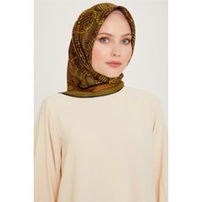 Armine Etnik Desenli Twill Saf İpek Eşarp 9208D 19