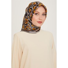 Armine Geometrik Desenli Sura Saf İpek Eşarp 9219D 05 36
