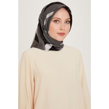 Armine Obje Desenli Sura Saf İpek Eşarp 9254D 07