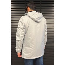 Mishar İtalia Erkek Kapüşonlu Içi Peluş Fermuarlı Mont