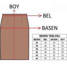Valarmour Renkli Şanel Düz Dar Etek