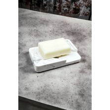 Mermer Desenli Banyo Mutfak Tuvalet Beton Katı Sabunluk Su Giderli Süzgeç Model 8X13 cm