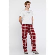 Mishar İtalia Erkek Ekose Desenli Polar Pijama Altı