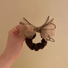 Qijshu Yeni Scrunchies Organze Saç Bağları Elastik Saç Bandı Kadın Kız At Kuyruğu Tutucu Moda Yay Saç Halatlar Kafa Bandı Saç Aksesuarları (Yurt Dışından)