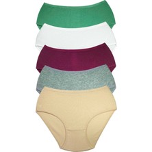 Çankaya Giyim 5 Adet Kadın Yüksek Bel Ribana Bato Külot S045