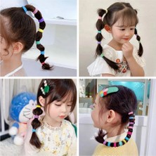 Qijshu 20/50 Adet Çocuklar Elastik Saç Bantları Kızlar Tatlılar Scrunchie Lastik Bant Çocuklar Için Saç Bağları Klipler Kafa Bandı Bebek Saç Aksesuarları (Yurt Dışından)