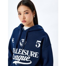 Koton Kapüşonlu Kolej Baskılı Oversize Sweatshirt