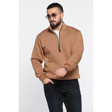 Mishar İtalia Erkek Yarım Balıkçı Yaka Şardonlu Fermuarlı Sweatshirt