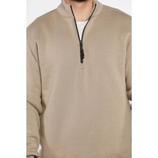 Mishar İtalia Erkek Yarım Balıkçı Yaka Şardonlu Fermuarlı Sweatshirt