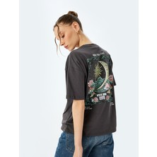 Koton Baskı Detaylı Kısa Kollu Bisiklet Yaka Pamuklu Tişört