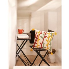 Felluci Textile Punch Nakışlı Kırlent Bambu 43x43 2Adet