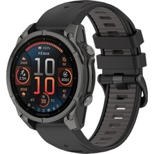 Puluzdg Garmin Fenix ​​8 Amoled 47MM Için Silikon Saat Bandı (Yurt Dışından)
