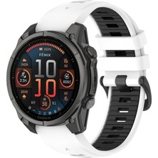 Puluzdg Garmin Fenix ​​8 Amoled 47MM Için Silikon Saat Bandı (Yurt Dışından)