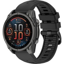 Puluzdg Garmin Fenix ​​8 Amoled 47MM Için Silikon Saat Bandı (Yurt Dışından)