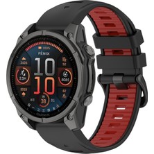 Puluzdg Garmin Fenix ​​8 Amoled 47MM Için Silikon Saat Bandı (Yurt Dışından)