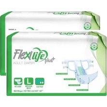 Flexi Life Flexilife Plus (2 li Paket) Yandan Bantlı Yetişkin Hasta Bezi Büyük Boy Large 30 Adet