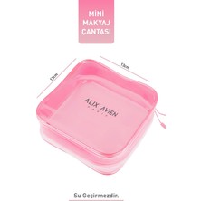 Alix Avien Pembe Mini Makyaj Çantası - Pink Cosmetic Bag