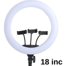 LCD Ekranlı 18 Inç Profesyonel Stüdyo Işığı Ring Light(Influencer, Youtuber, Tiktok,stüdyo Paneli)