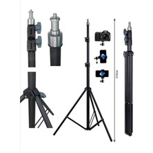 Güçlendirilmiş Profesyonel Alüminyum Döküm Ayak Sağlam Dayanıklı Vidalı Tripod Ayağı Ring Lıgh