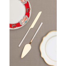 The Mia Bianco Pasta Servis Takımı Gold 2 Parça CKB0250