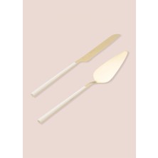 The Mia Bianco Pasta Servis Takımı Gold 2 Parça CKB0250