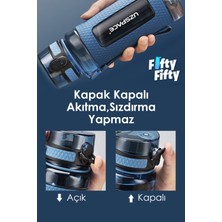 Uzspace Fiftyfifty 1100ML  Mega Büyük Boy  Tritan Su Matarası Silikon Korumalı Kaydırmaz Gövde