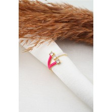 Kadın Özel Tasarım Ayarlanabilir Numarasız Mineli Zirkon Taşlı Yüzük