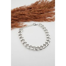 By Zeyna Aksesuar Kadın Kararmaz Traşlı Prenses Zincir Bileklik