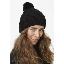 FLORİ Ponponlu Triko Örgü Detay Bere