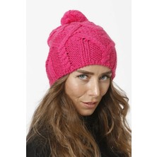 FLORİ Ponponlu Triko Örgü Detay Bere